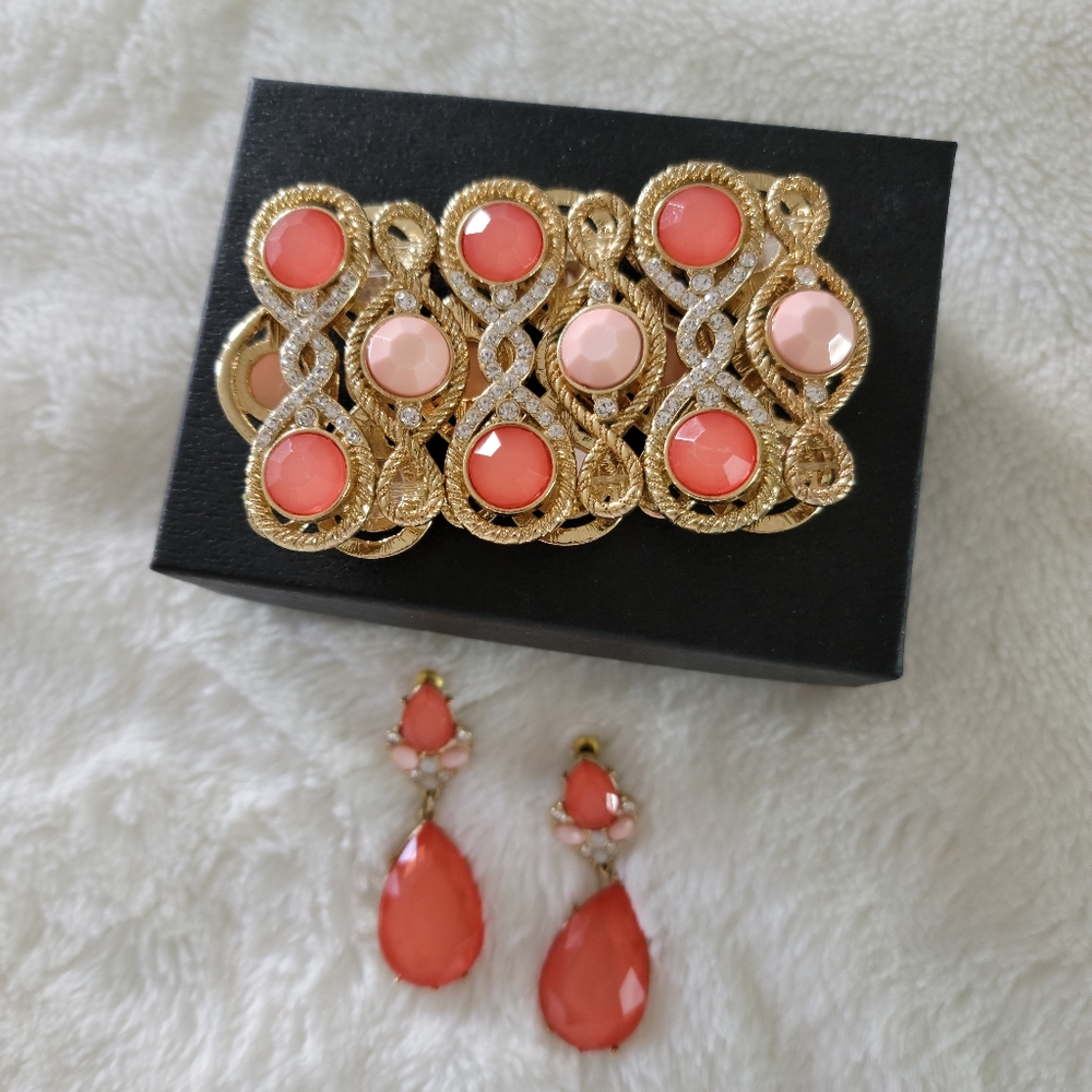 INC (Macy's) stretch bracelet w/matching earrings